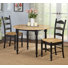 Ensemble de salle à manger en bois massif 3 pièces drop leaf Tseri