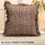 Housse de coussin décoratif en tissu lin pur 12 x 20 po Fabividine, brun, himachal-106744469
