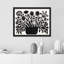 «Silhouette de plante botanique noir et blanc monochrome» sur papier-98266389-98266391