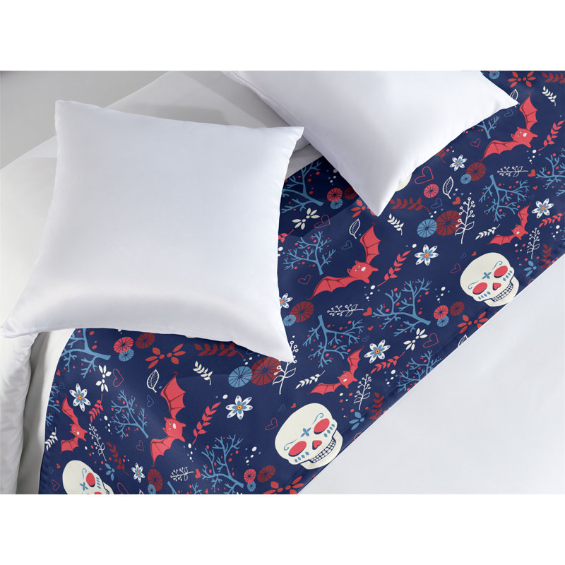 Foulard de nuit Ambesonne Halloween, Grand lit
