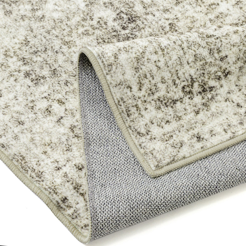 Tapis rétro taupe, Taupe, Rectangulaire 8 pi x 10 pi