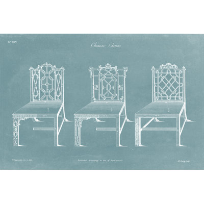 «Design for a Chair I» par Thomas Chippendale - reproduction d'art sur toile tendue