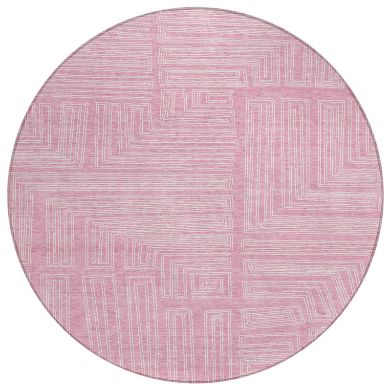 Tapis intérieur lavable rond 8 po
