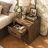 17.7" W Rustic 2-Drawer Nightstand with Wood-Grain Finish-561301463