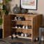 Armoire à chaussures en bois 2 portes Jovia, finition chêne brun, H 25,98 po x l 29,57 po x P 12,6 po