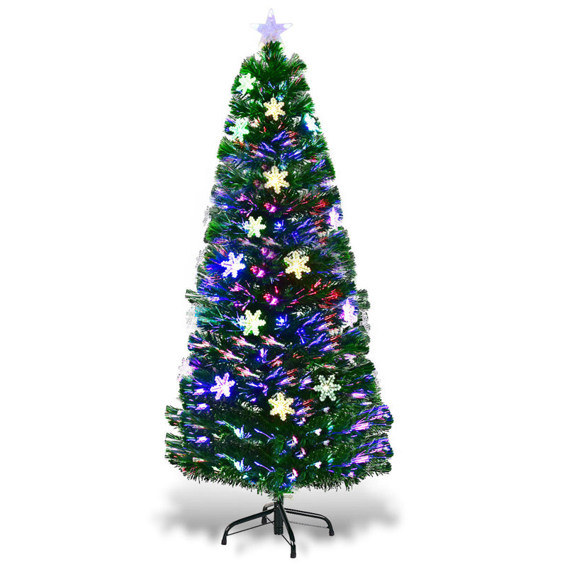 Arbre de noël artificiel pin vert 6 pi avec 28 lumières multicolores