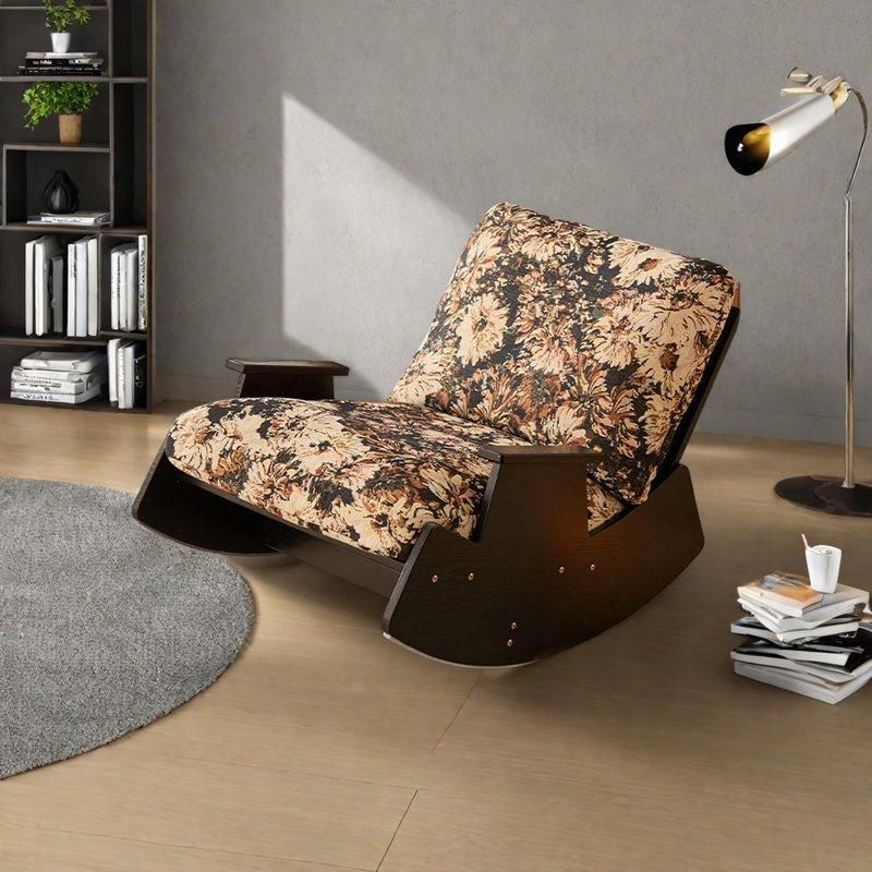 Chaise berçante confortable, Noir