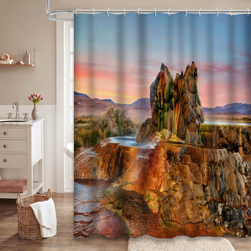 Magnifique rideau de douche avec 12 crochets California, L 78 po x l 72 po