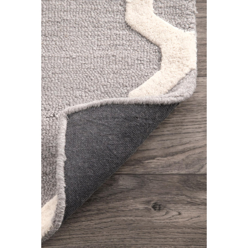 Cheever Geometric Wool Hand Woven Area Rug, Round 183cm