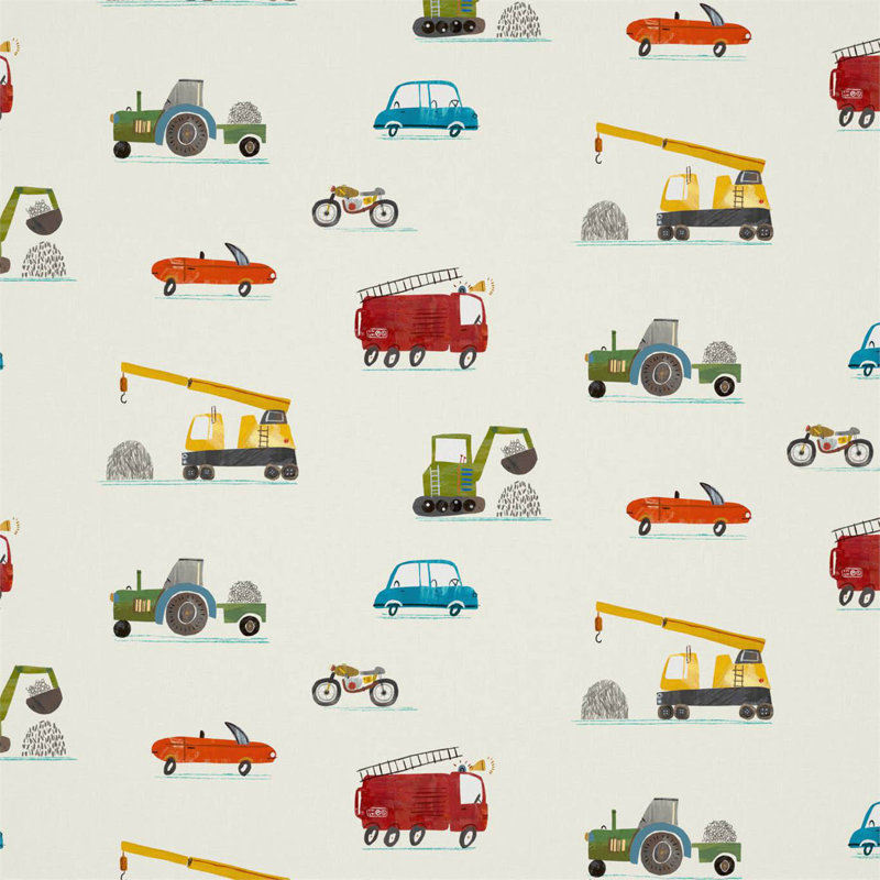 Just Keep Trucking Fabric
