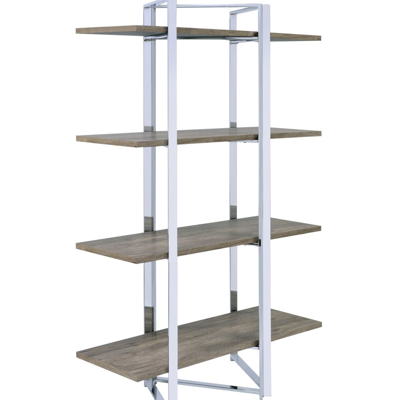 Libby Chrome Finish Bookshelf