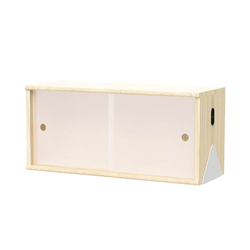 Branch Solid Wood Accent Cabinet, White/Blonde