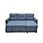Canapé modulaire en L bleu, convertible en canapé-lit, 3 places pour petit salon modulaire, véranda-151857173