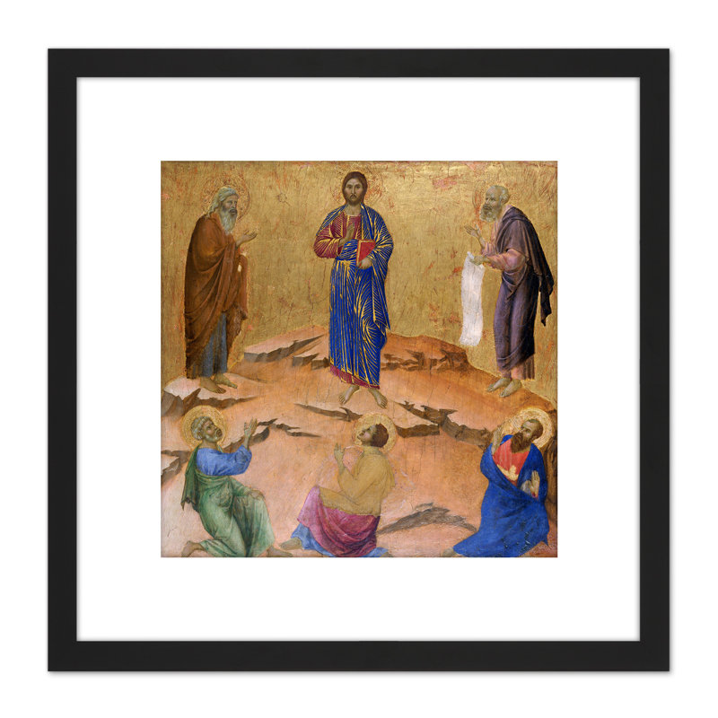 Siena Cathedral Altar Temptation Christ by Duccio Di Buoninsegna - Single Picture Frame Painting