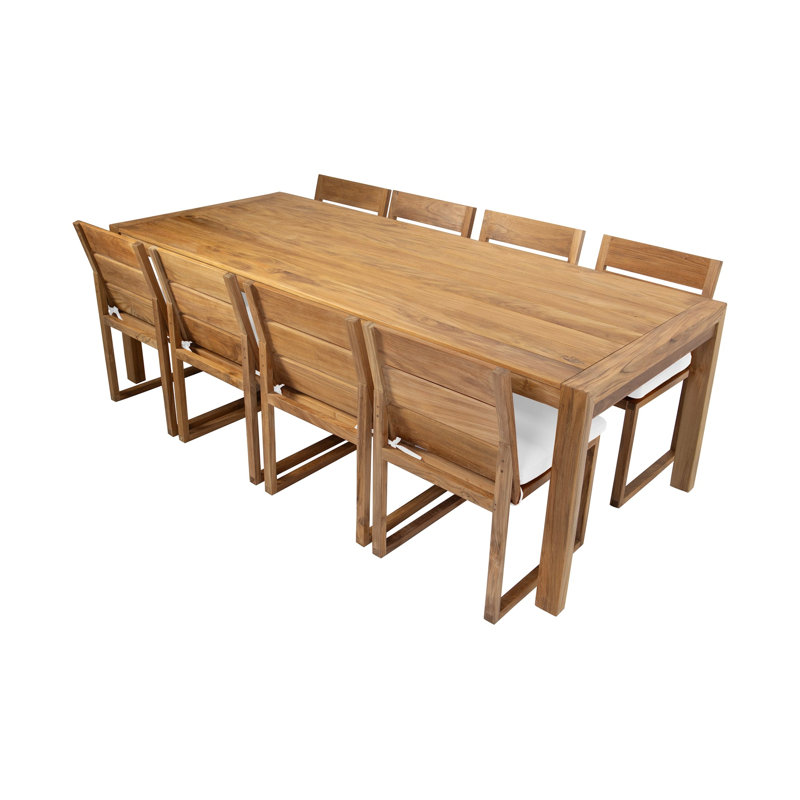 Venice 9 - Piece Solid Wood Dining Set, Navy