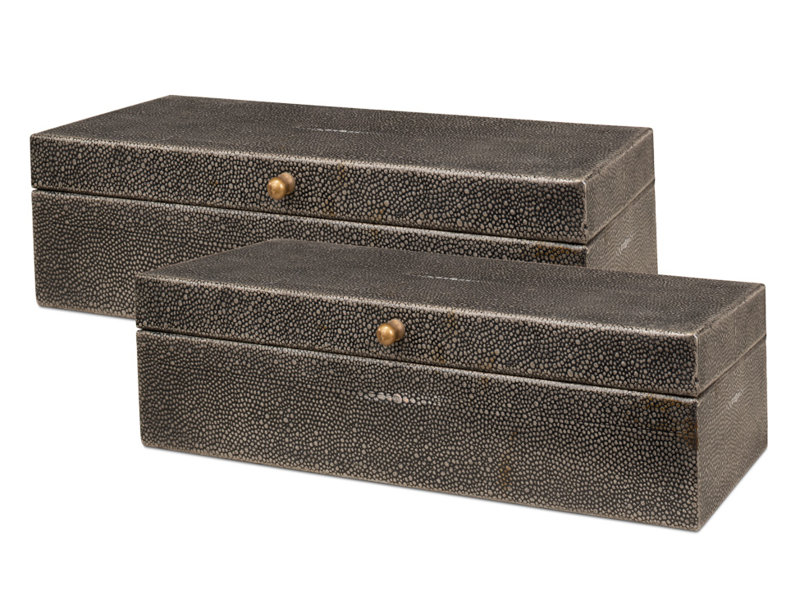 Gatsburg Handmade Decorative Box, Gray