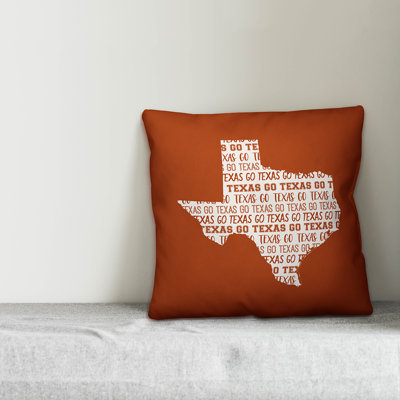 Texas Go Team Square Throw Pillow