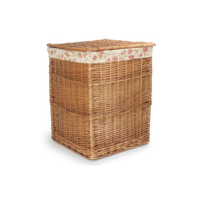 Wicker Square Laundry Basket with Lining