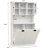 White Laundry Storage Cabinet With Adjustable Shelves And Frame Removable Bags - Finish-536578442