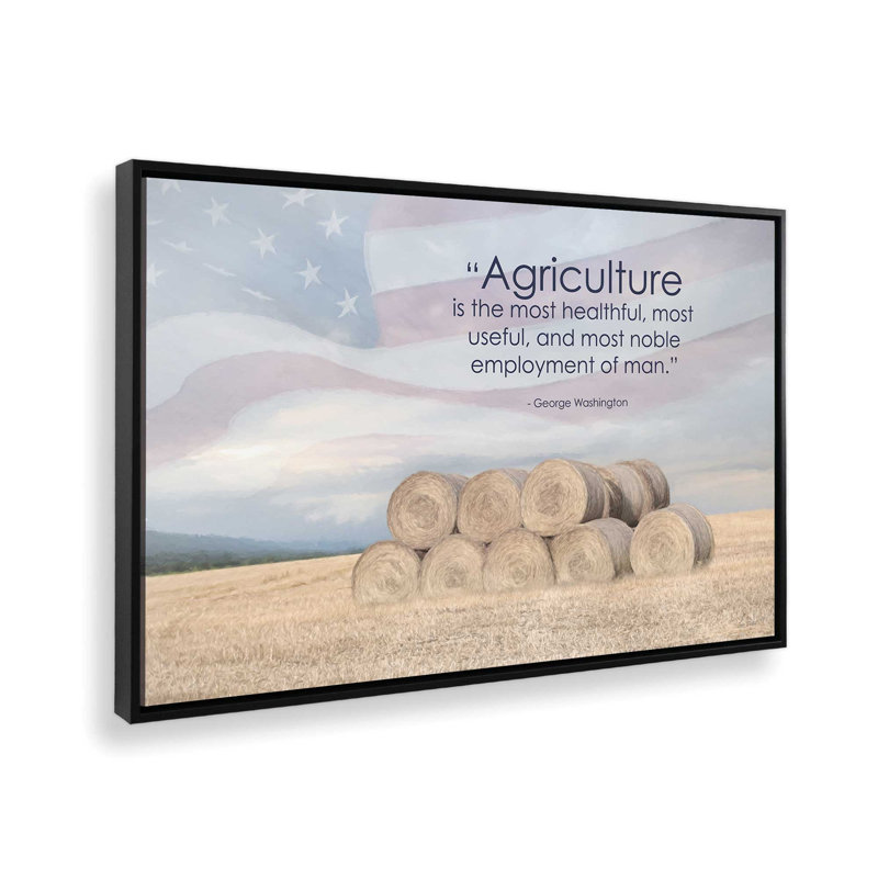 "L'agriculteur" par Lori Deiter, Framed Canvas, Black, 48 W x 32 H