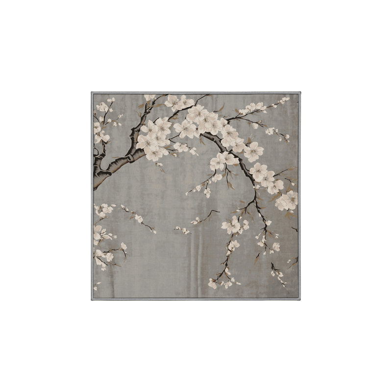 Silky Soft Plush Gray Area Rug, Square 8'