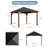 Hadley 12 Ft.X 12 Ft.Outdoor Patio Premium Cedar Wood Frame Gazebo With Mosquito Netting And Curtains, Galvanized Steel Hardtop Single Roof Pavilion