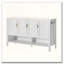 Buffet de rangement 55,1 po avec 4 portes, tablette ouverte, tablettes réglables et crochets doubles-466522458