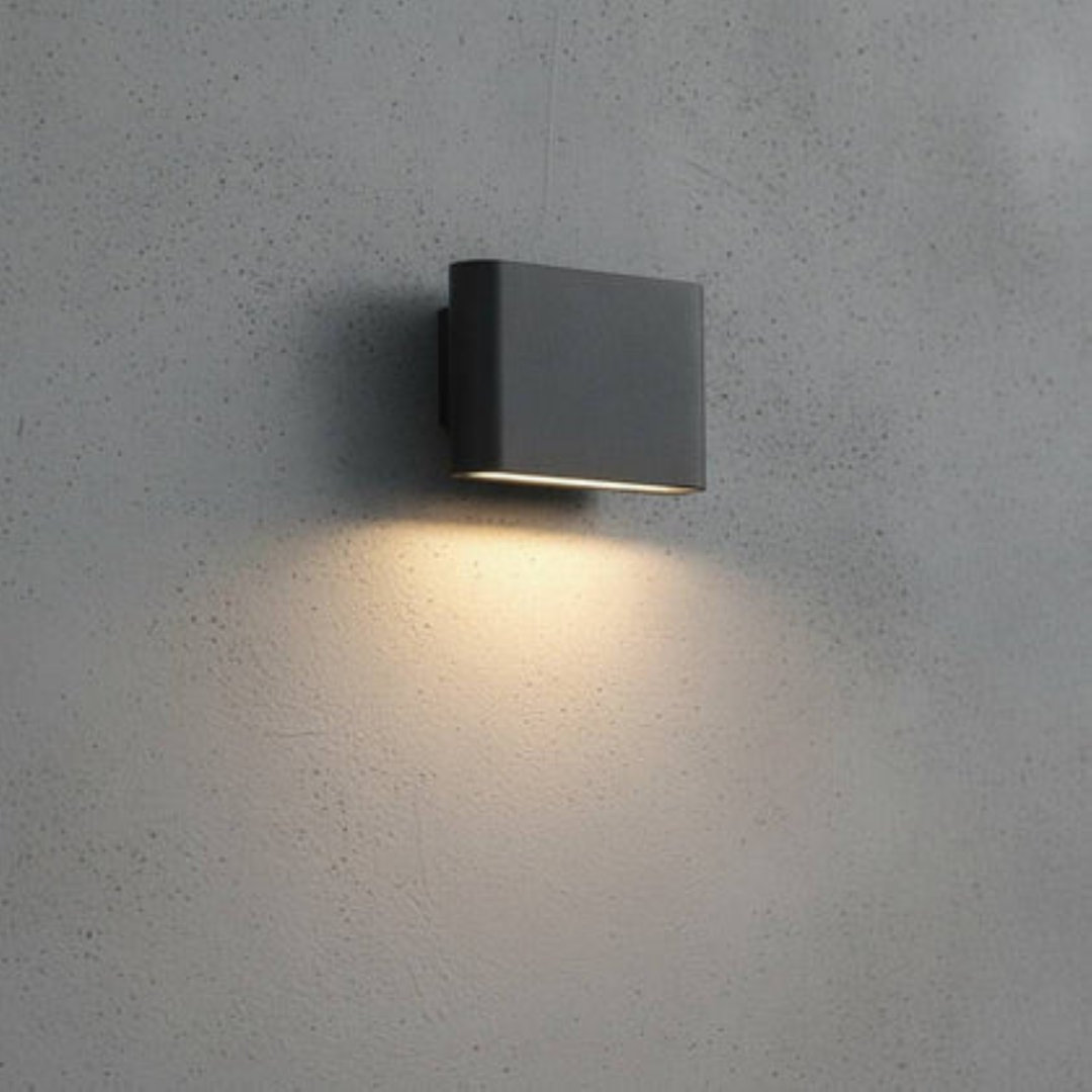 UltraBeam 6 Watt Black Outdoor LED Wall Down Light 600 Lumens - IP65 Waterproof