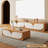 Burlywood Solid Wood Rectangular Coffee Table-930272801-930272806