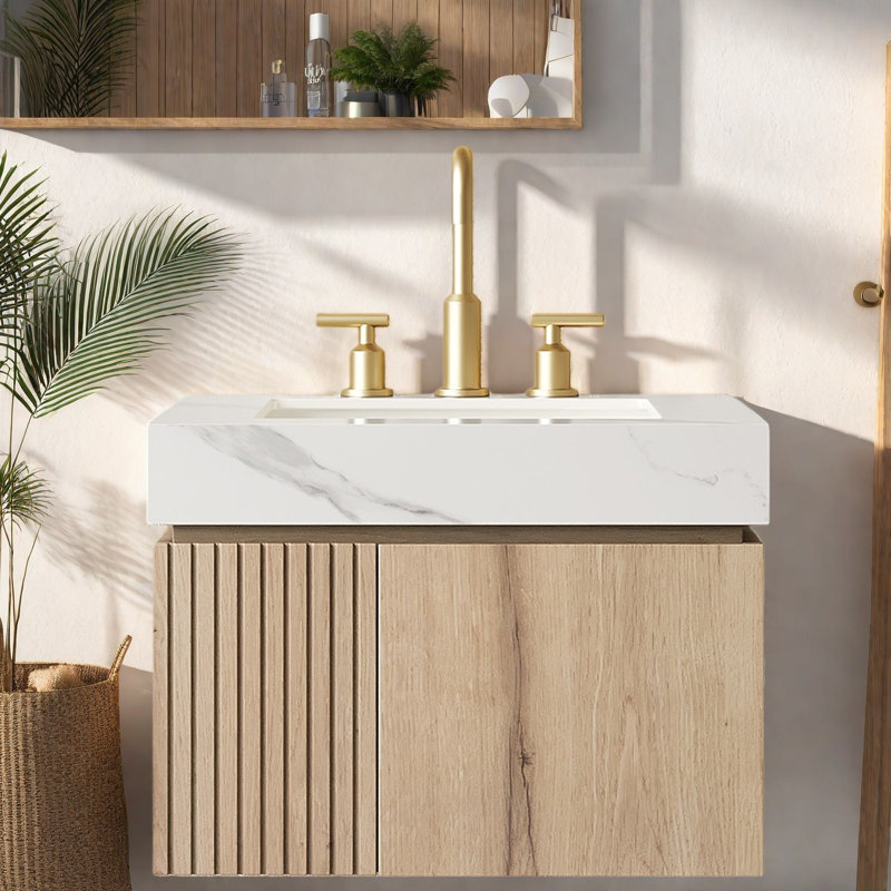 Meuble-lavabo moderne (doit inclure le meuble-lavabo et le lavabo) avec rangement