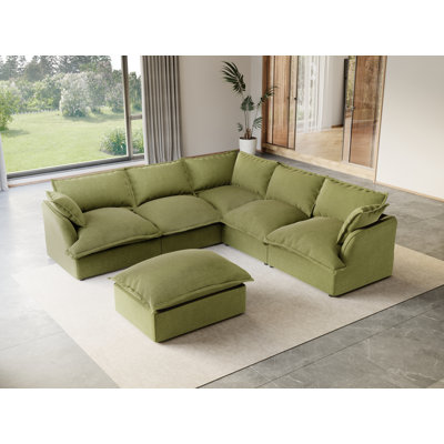 Canapé modulaire rembourré en duvet, canapé convertible Comfty pour siège profond, housses de coussins amovibles