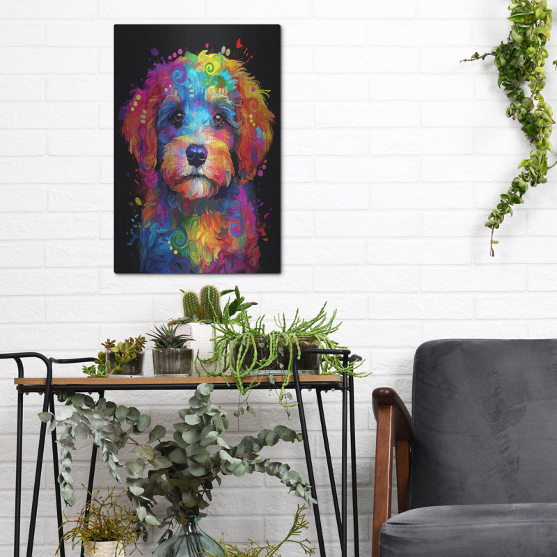  «Doodle Pup» par Dean Russo, art mural en métal, 12 po x 16 po, H 16 po x l 12 po