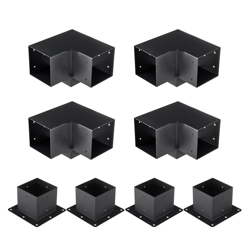 VEVOR Black Steel Hardware for Gazebo, 7.95" H x 10.63" W x 10.63" D