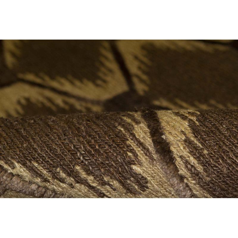 Geometric Area Rug in Brown