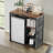 Industrial Style 3-Tier Mini Fridge Cabinet With Adjustable Shelves, Utility Storage Shelf For Kitchen, Dorm, Vintage Wood And Metal Design