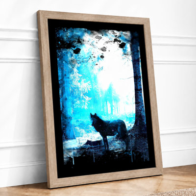 Wolf At Forest's Edge Modern - Print