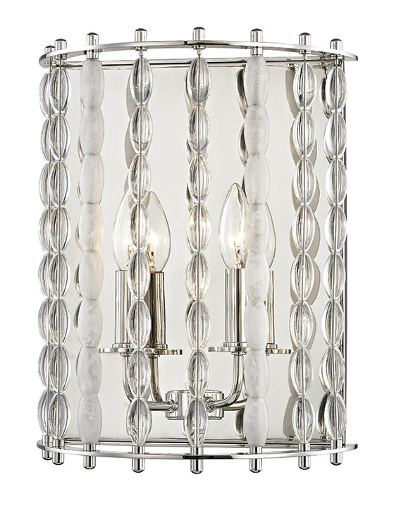 Whitestone 2 - Light Flush Mounted Sconce, Polished Nickel