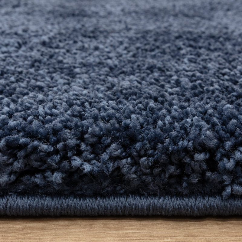 Taiwo Shaggy Navy Area Rug, Rectangle 200 x 290 cm