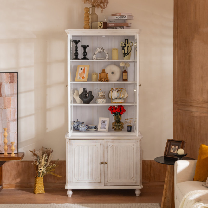 Vitrine 77,5 po H avec rangement