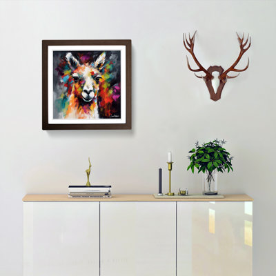 Llama Abstract Expressionism No.1 - Framed Print