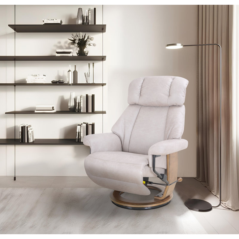 Fauteuil inclinable pivotant rembourré - pivotant à 360 °, appui-tête réglable et repose-pieds rabattable