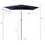 Parasol de marché rectangulaire 120 po x 78 po-28409097