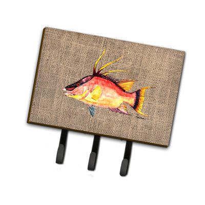 Metal Wall Organizer with Key Hooks
