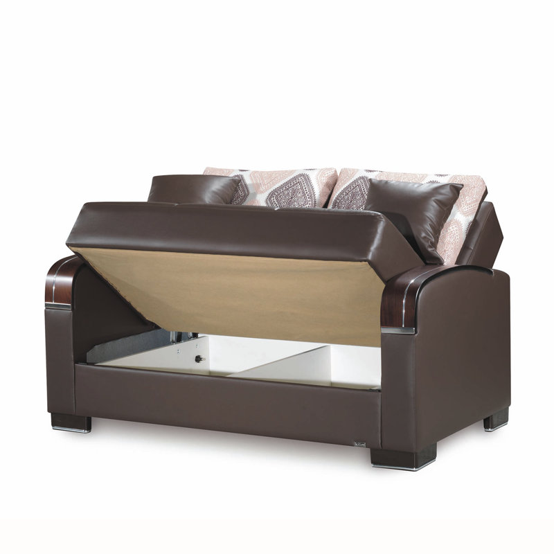 PrimeNest Brewster Collection Upholstered Convertible Loveseat