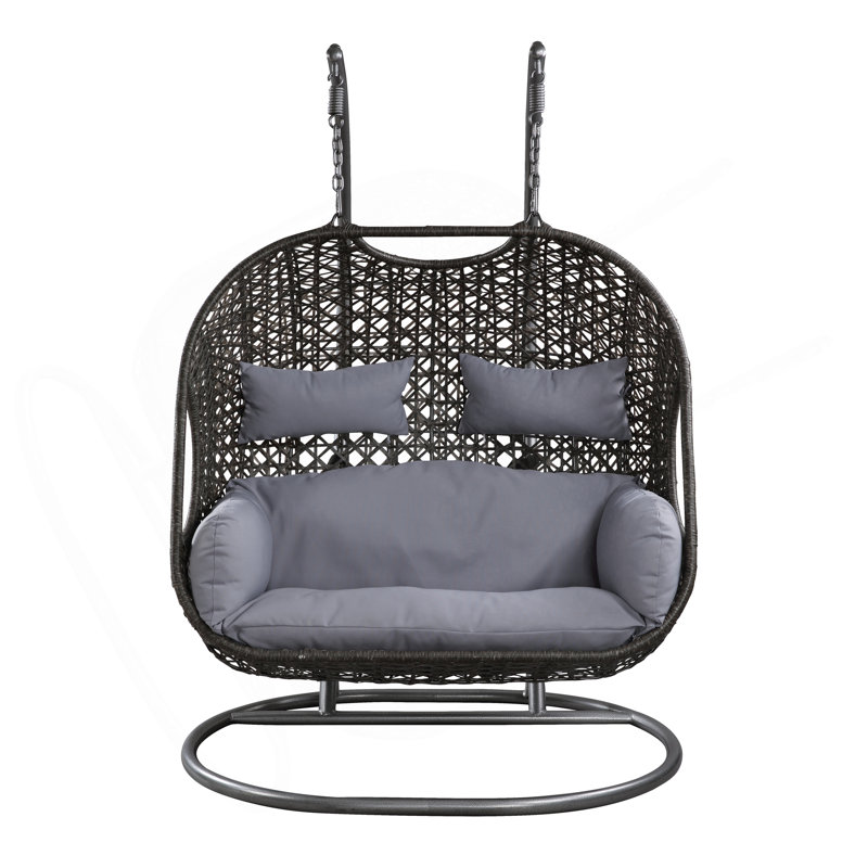 Chaise suspendue en osier et tissu Vasant