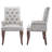 Seita Tufted Chenille Upholstered Dining Arm Chairs-1120836150-1120836144