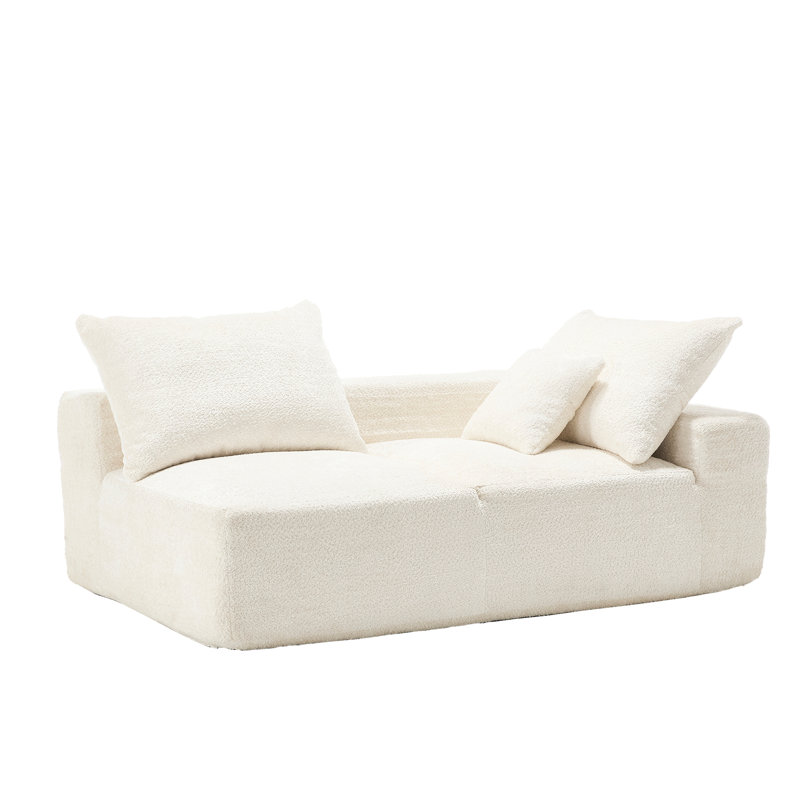 Fauteuil en chenille Autie, Beige