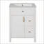 Meuble-lavabo de 24 pouces avec lavabo en céramique, tiroirs à fermeture en douceur et supports de rangement doubles pour une organisation efficace