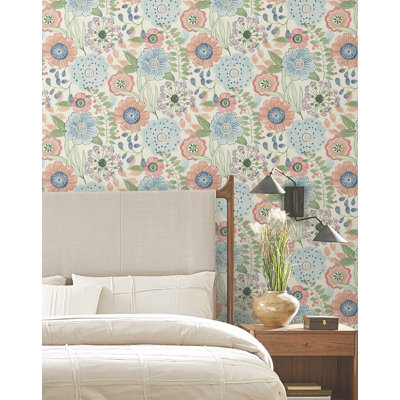 Artistic Bouquet Neutral Wallpaper