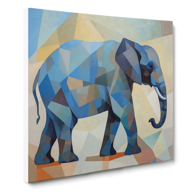 Elephant Cubism No.3 - Wrapped Canvas